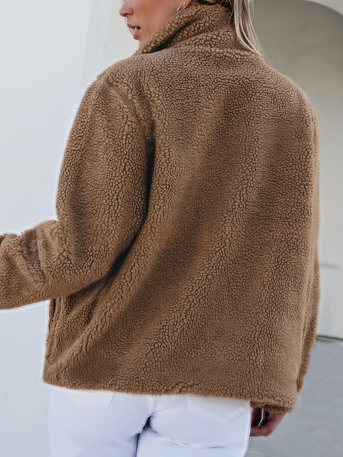 Giacca in pile da donna con cerniera - Casual e calda