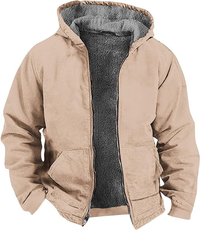 Veste imperméable et coupe-vent doublée en polaire pour homme