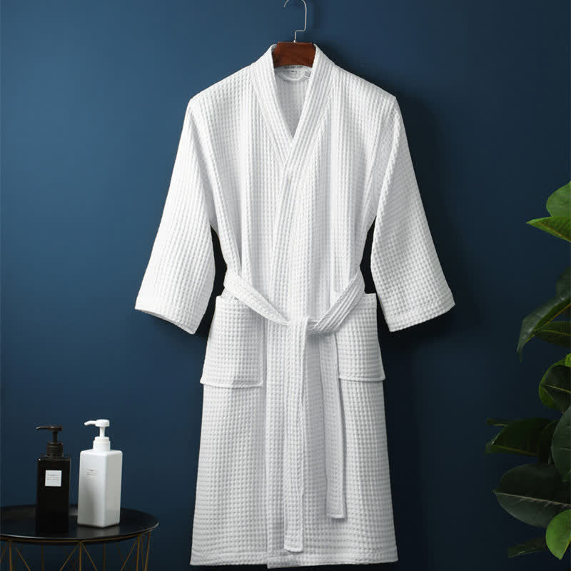 Robe de chambre coton respirant – Peignoir confortable pour spa ou maison