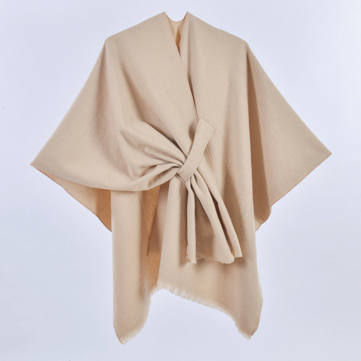 Poncho femme uni a nouer - Minimaliste et elegant