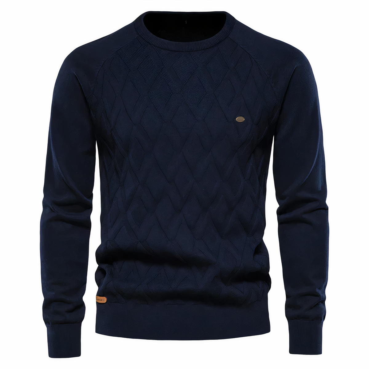 Pull en tricot à losanges élégant pour homme – Coupe confortable