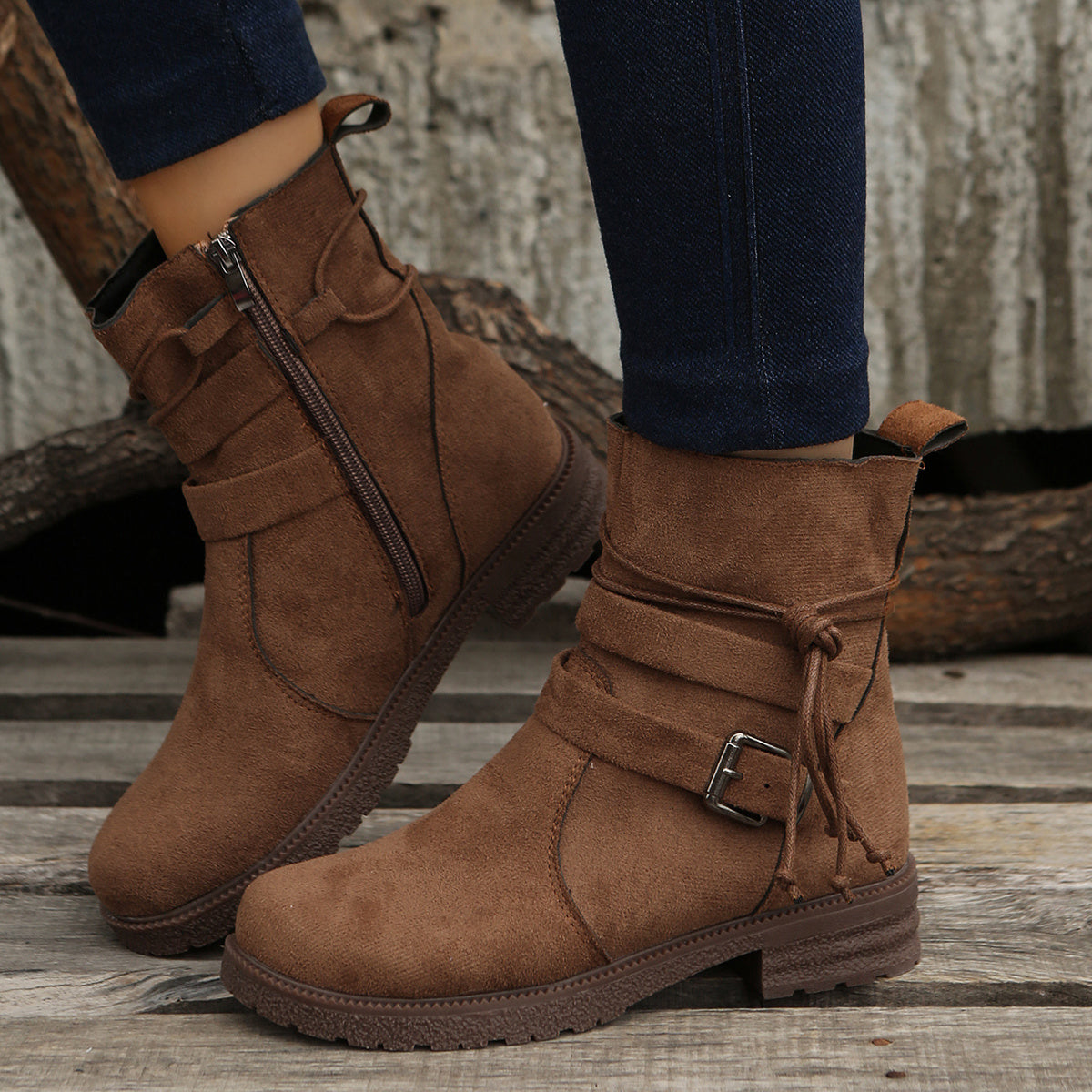 Bottes pour femmes en cuir confortables
