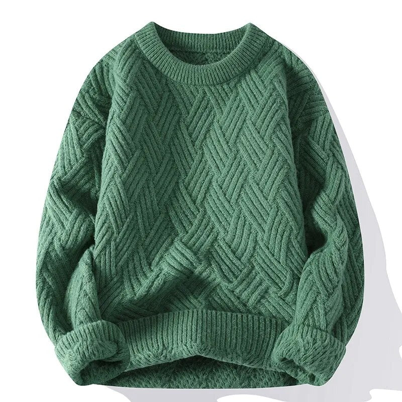 Pull Tricot Vintage Homme – Chandail Rétro Chaud Et Élégant