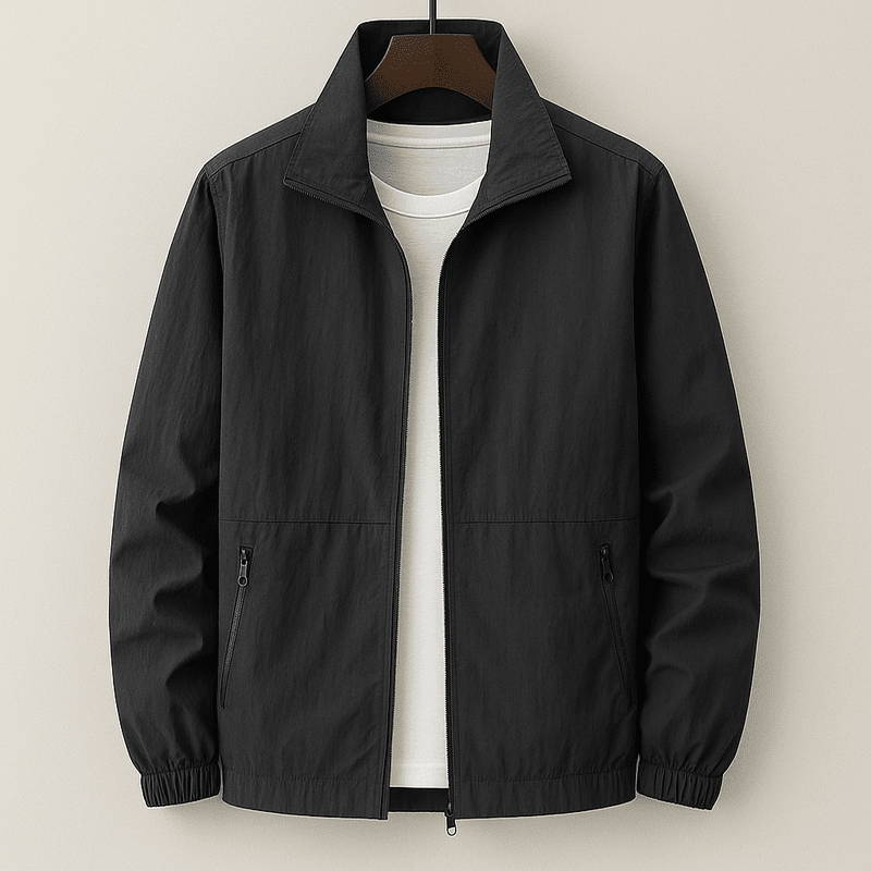 Light and Elegant Summer Jacket for Men – Breathable Outer Layer with Zipper Closure