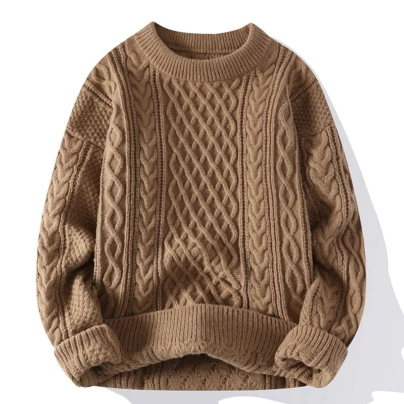 Pull Tricot Vintage Homme – Chandail Rétro Chaud Et Élégant