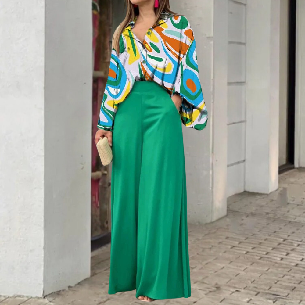 Ensemble femme 2 pièces – Tissu léger, parfait pour une tenue habillée décontractée