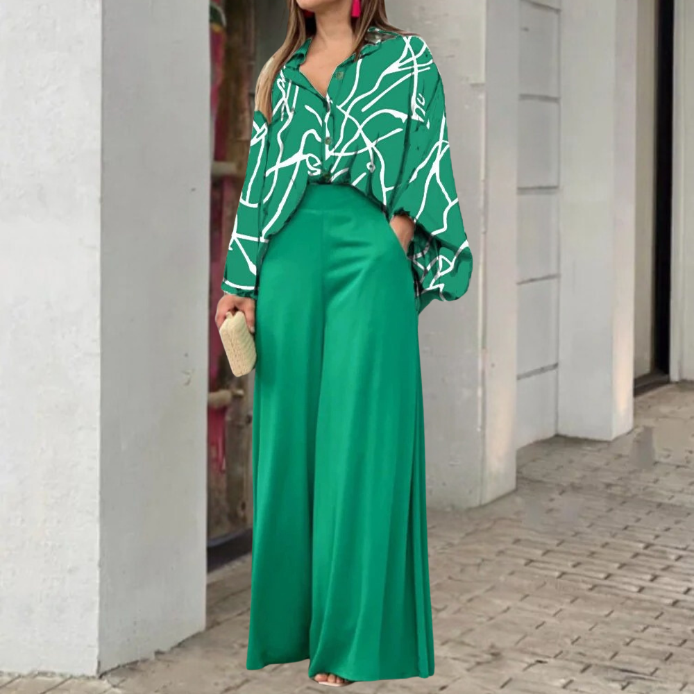 Ensemble femme 2 pièces – Tissu léger, parfait pour une tenue habillée décontractée