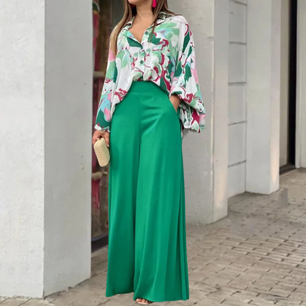 Ensemble femme 2 pièces – Tissu léger, parfait pour une tenue habillée décontractée