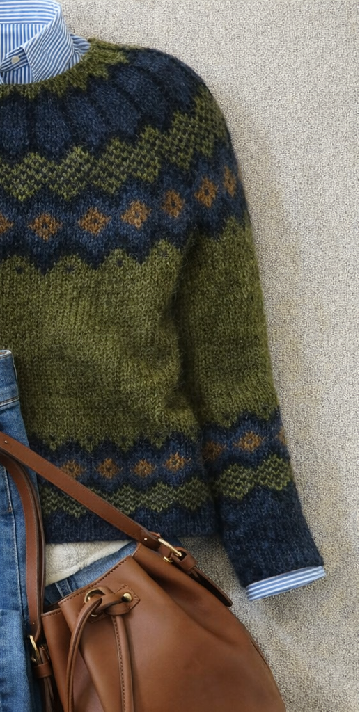 Women's knit Nordic sweater - Warm and heritage-inspired