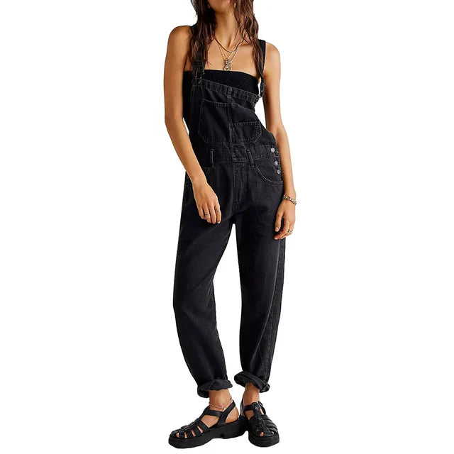 Combinaison en jean pour femme pour un look estival chic et décontracté