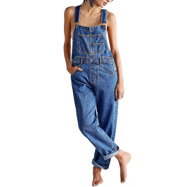 Combinaison en jean pour femme pour un look estival chic et décontracté