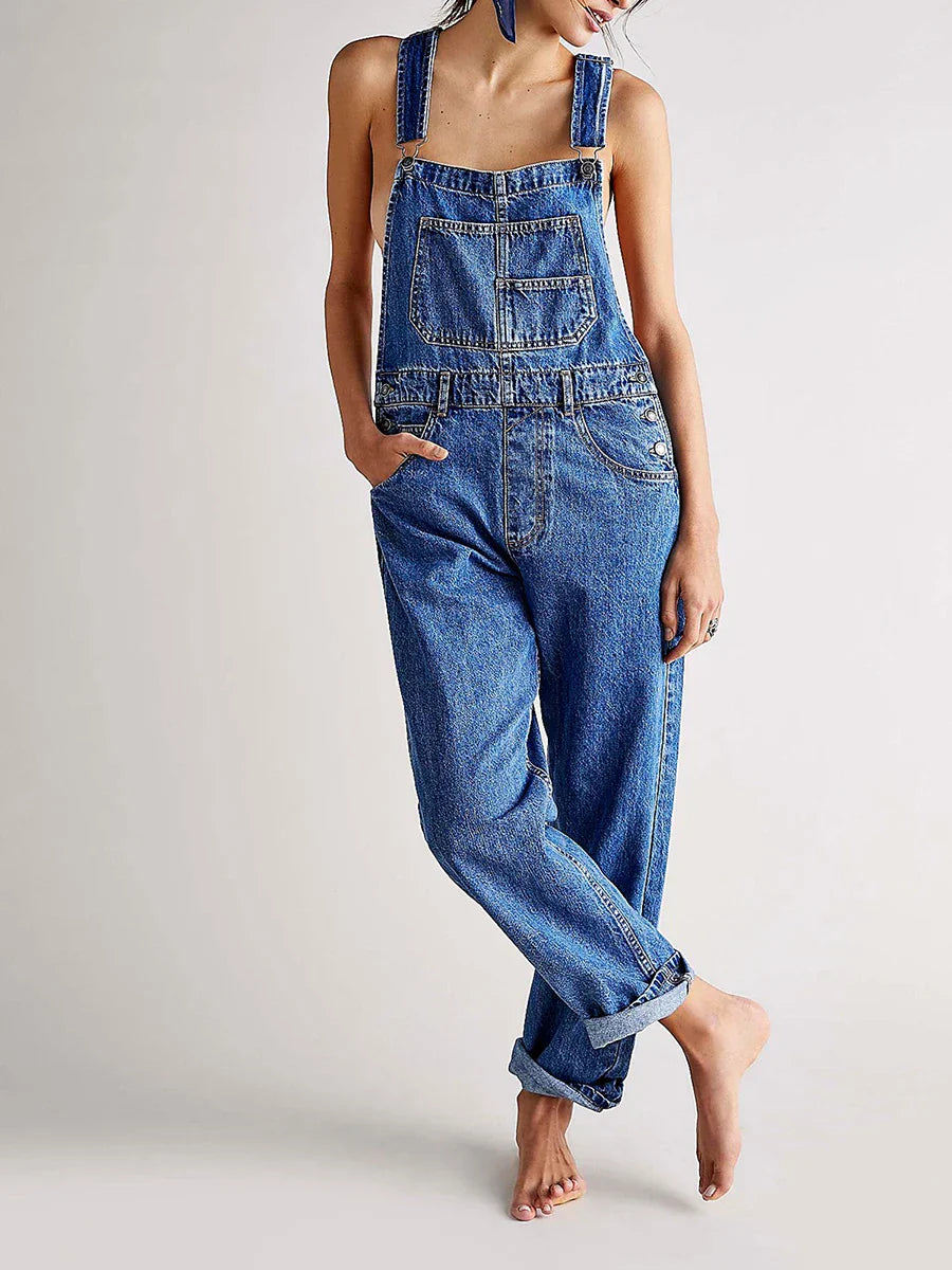 Combinaison en jean pour femme pour un look estival chic et décontracté
