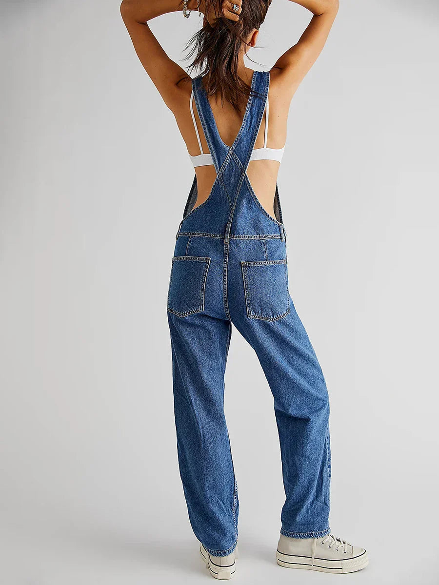 Combinaison en jean pour femme pour un look estival chic et décontracté