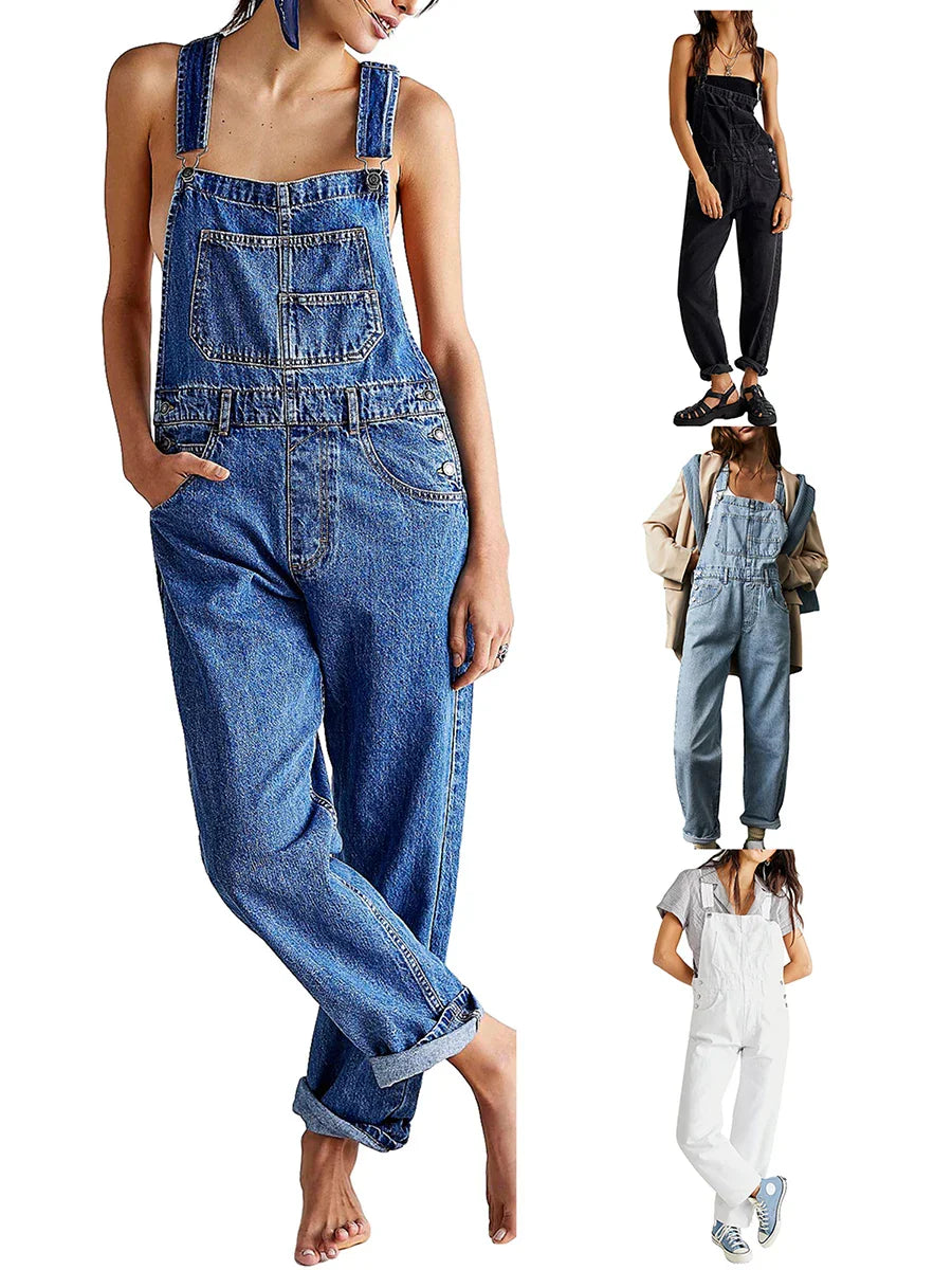 Combinaison en jean pour femme pour un look estival chic et décontracté