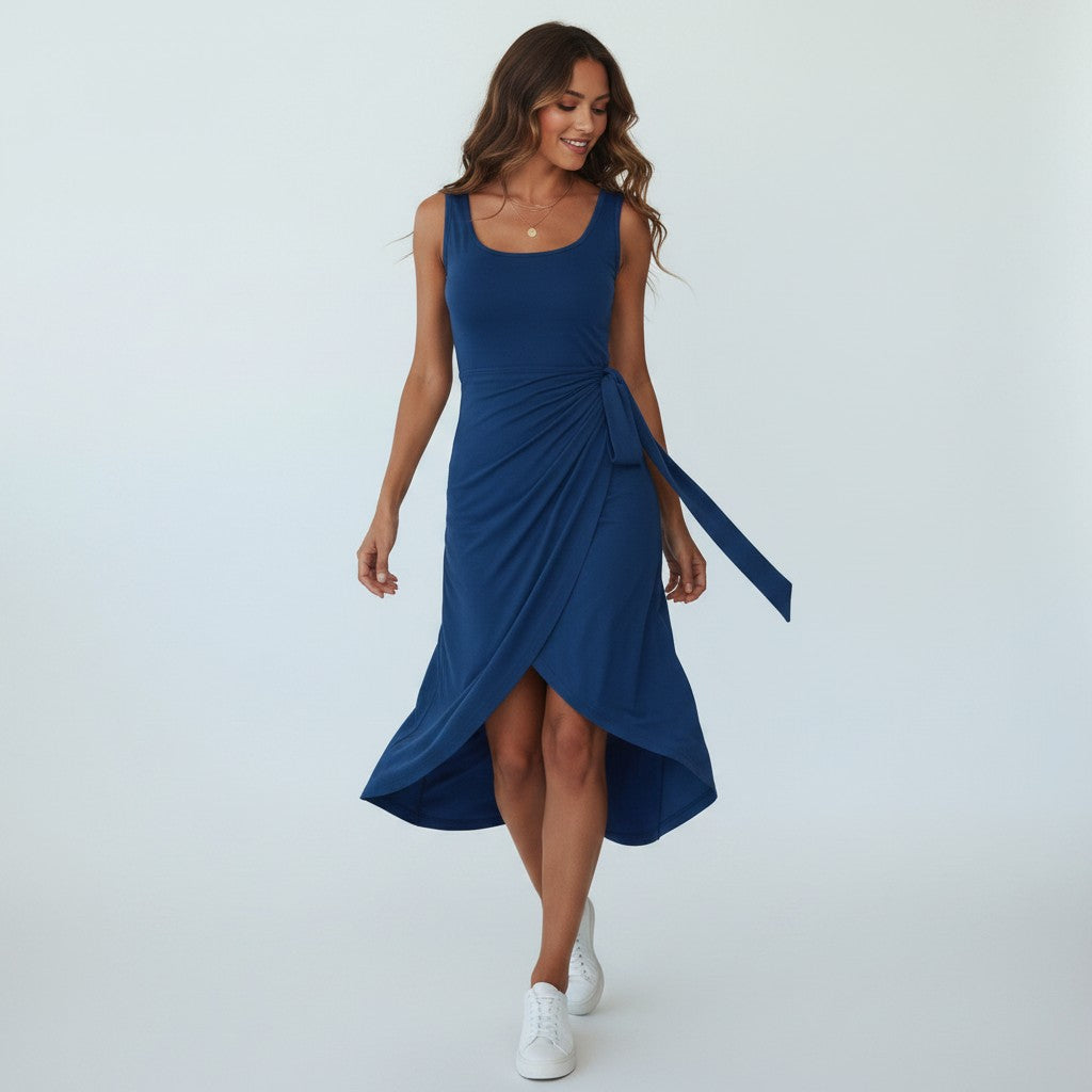 Women's Stretch Wrap Dress - Comfortable and Elegant