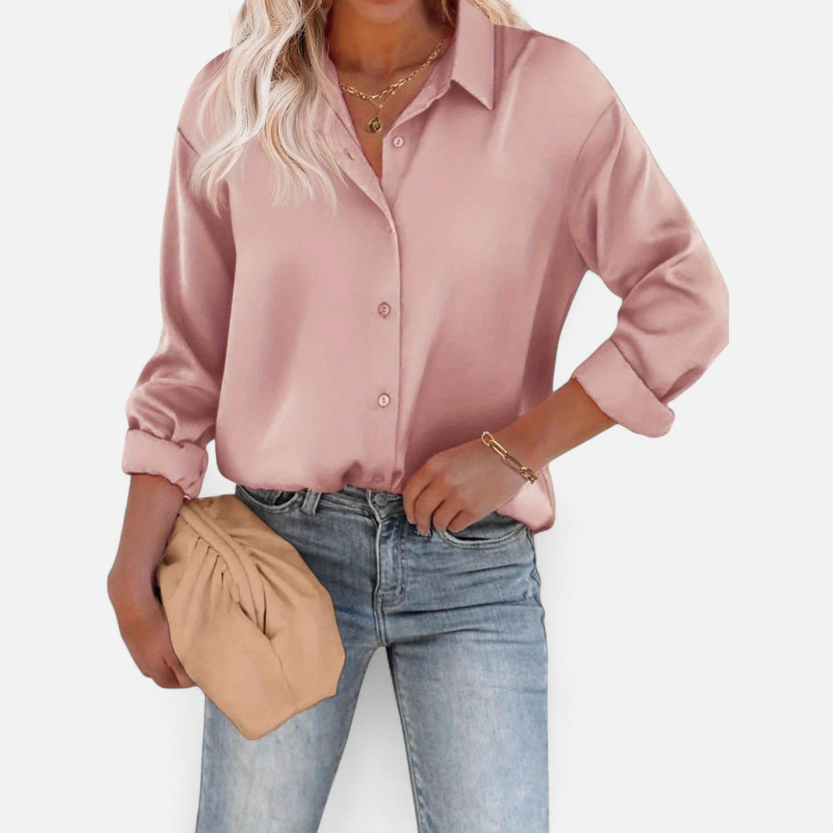 Chemisier classique à col pour femme – Silhouette fluide, style élégant et sophistiqué