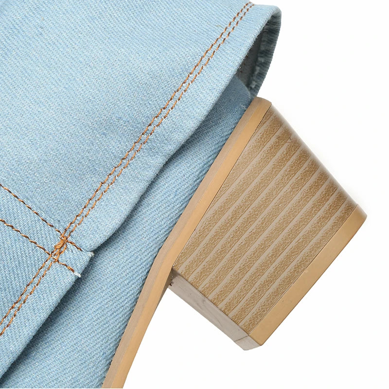 Bottes en jean tendance pour femmes - Élégantes et confortables