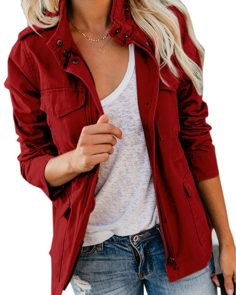 Veste Mi-Mollet avec Poches pour Femme - Élégante et Polyvalente