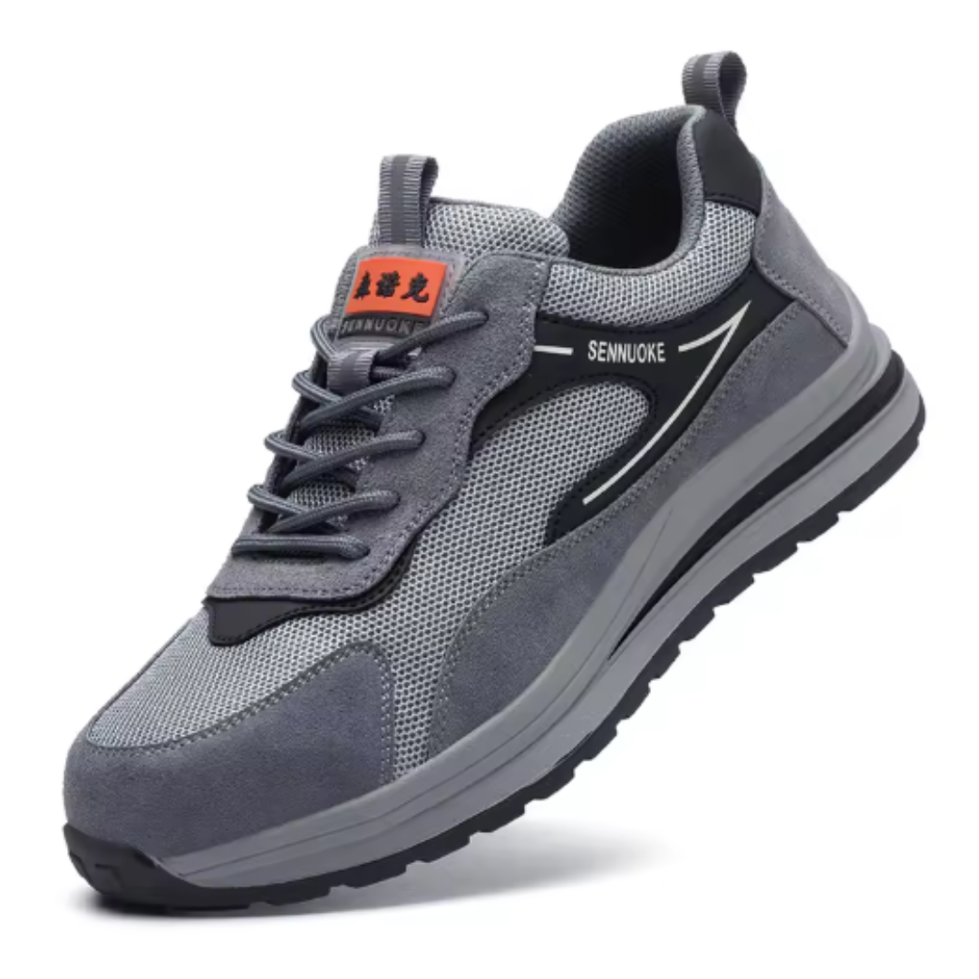Baskets de sécurité légères durables homme – Embout en acier, antidérapantes, respirantes, chaussures de travail industrielles