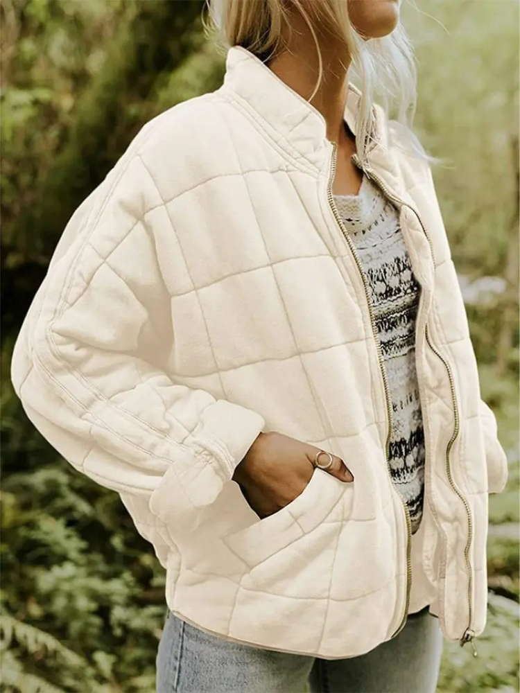 Veste Élégante Polyvalente Quiltée de Printemps Femmes - Confortable, Chaleureuse