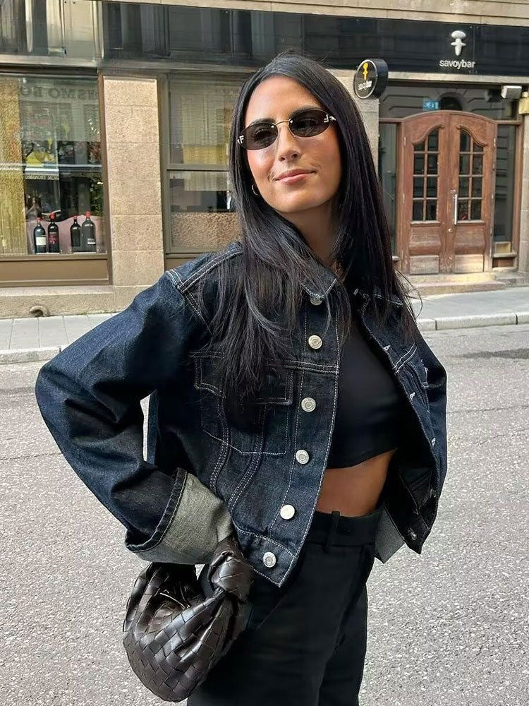 Ensemble en denim chic et stylé pour femmes - décontracté, élégant