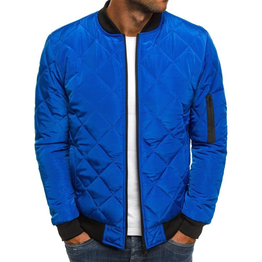 Elegant Zip-Up Bomber Jacket for Men – Light and Comfortable Garment