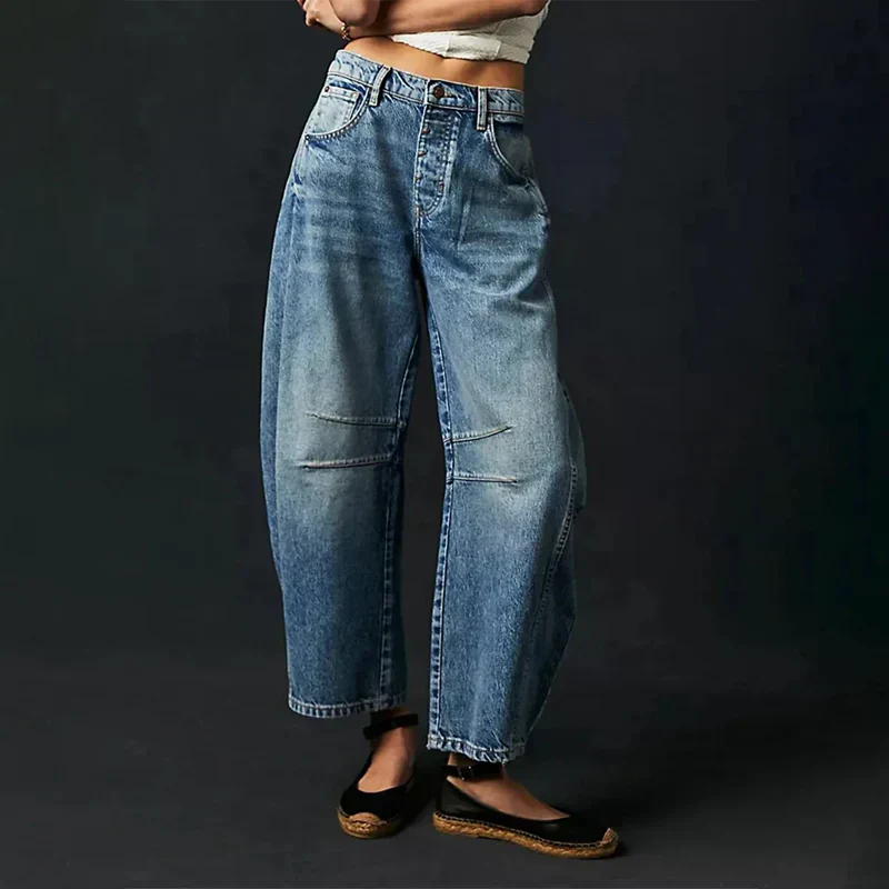 Jean confortable pour femme à jambes larges