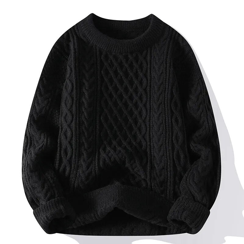 Pull Tricot Vintage Homme – Chandail Rétro Chaud Et Élégant