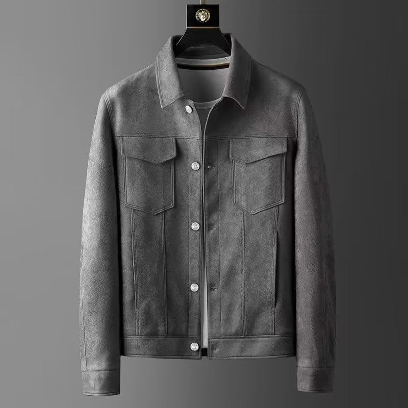 Veste en cuir suédé pour hommes | Élégante & durable | Design intemporel