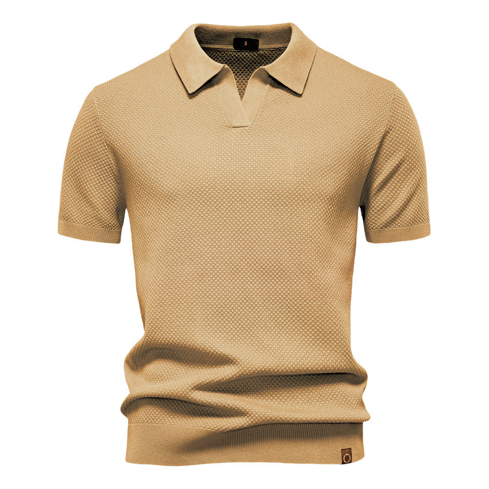 Chemise polo structurée pour homme – Coupe moderne respirante à texture élégante