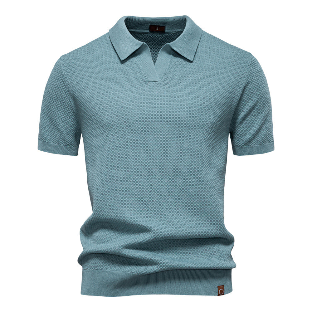 Chemise polo structurée pour homme – Coupe moderne respirante à texture élégante