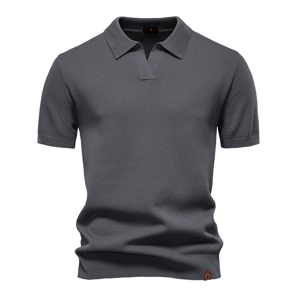 Chemise polo structurée pour homme – Coupe moderne respirante à texture élégante