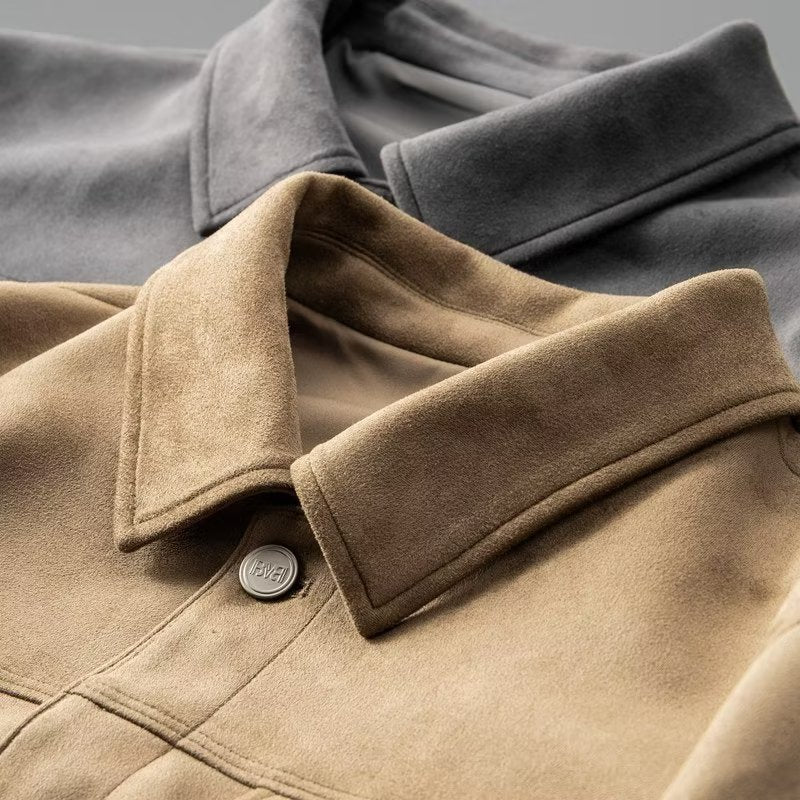 Veste en cuir suédé pour hommes | Élégante & durable | Design intemporel