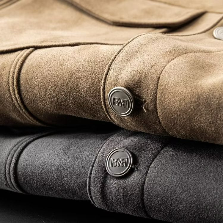 Veste en cuir suédé pour hommes | Élégante & durable | Design intemporel