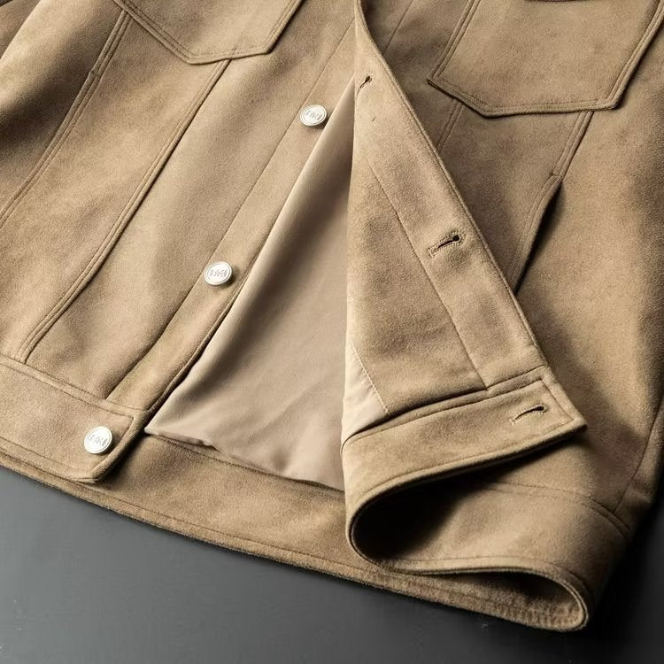 Veste en cuir suédé pour hommes | Élégante & durable | Design intemporel