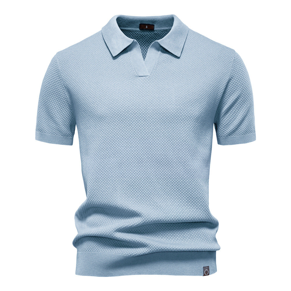 Chemise polo structurée pour homme – Coupe moderne respirante à texture élégante