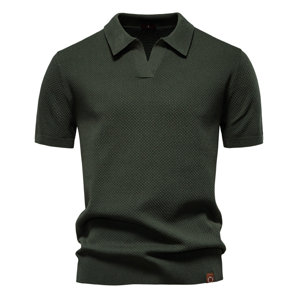 Chemise polo structurée pour homme – Coupe moderne respirante à texture élégante