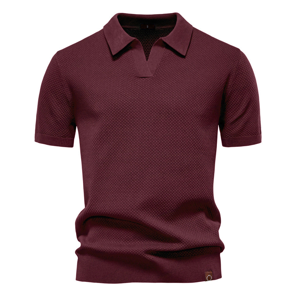 Chemise polo structurée pour homme – Coupe moderne respirante à texture élégante