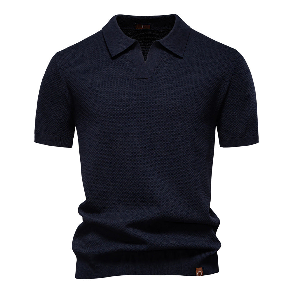 Chemise polo structurée pour homme – Coupe moderne respirante à texture élégante