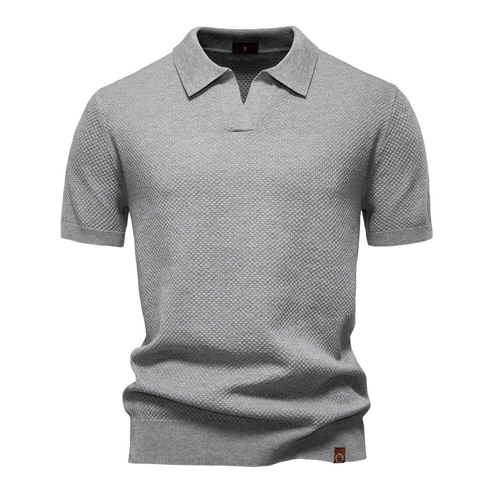 Chemise polo structurée pour homme – Coupe moderne respirante à texture élégante