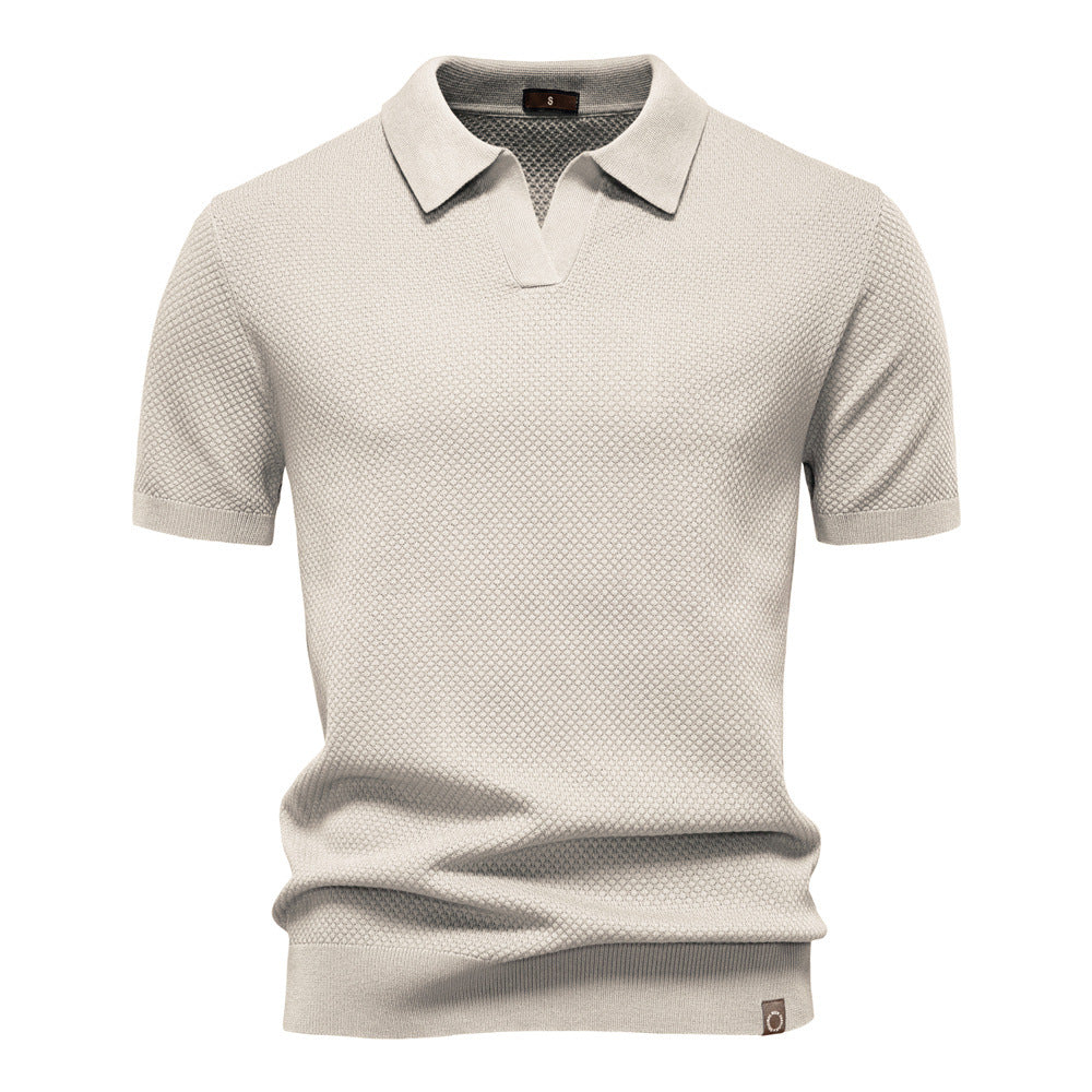 Chemise polo structurée pour homme – Coupe moderne respirante à texture élégante