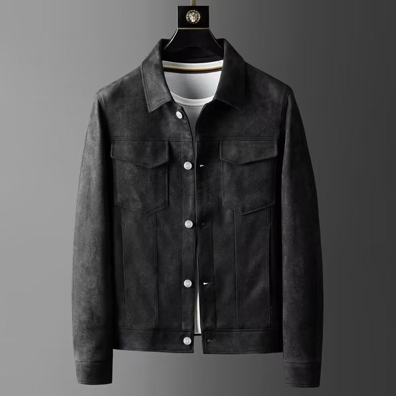 Veste en cuir suédé pour hommes | Élégante & durable | Design intemporel
