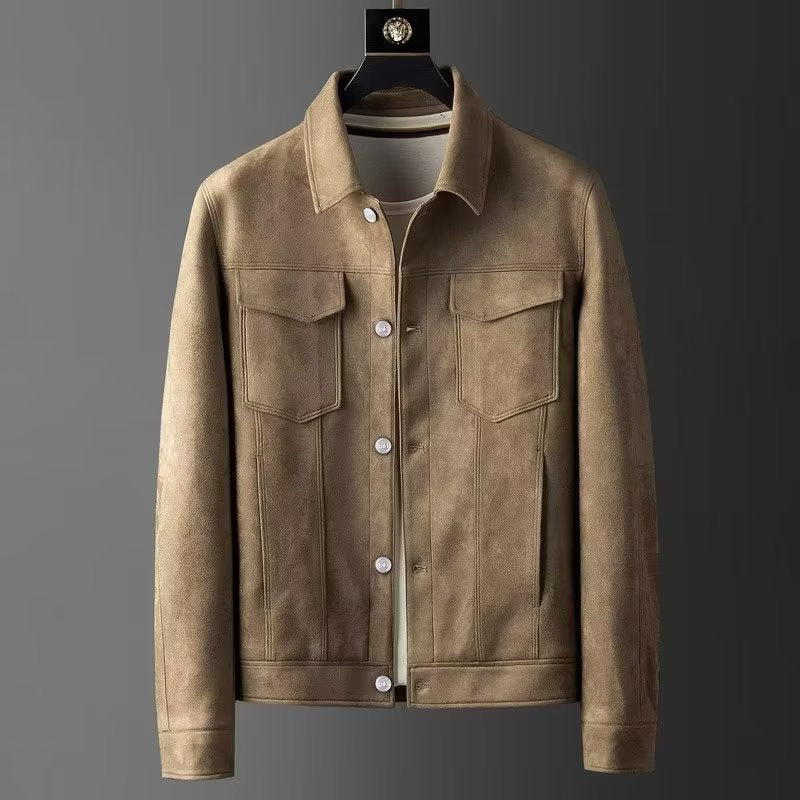 Veste en cuir suédé pour hommes | Élégante & durable | Design intemporel