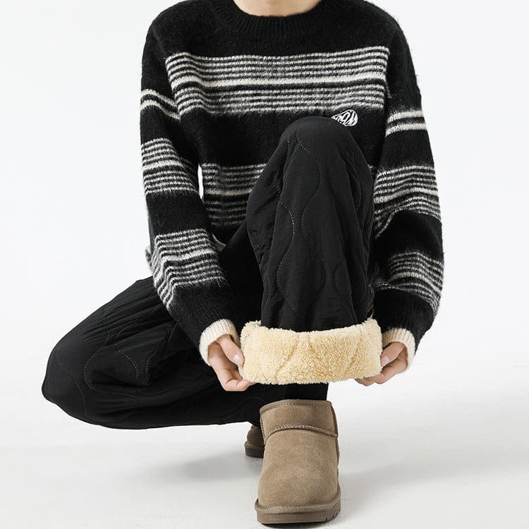 Pantalon Hiver Matelassé Homme à Coupe Ample – Pantalons Chauds et Confortables