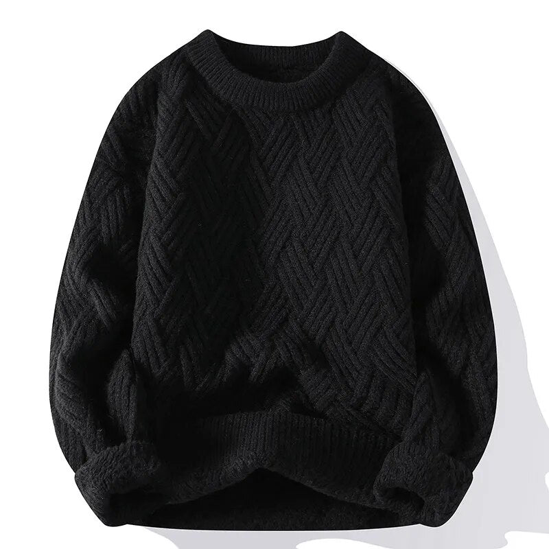 Pull Tricot Vintage Homme – Chandail Rétro Chaud Et Élégant