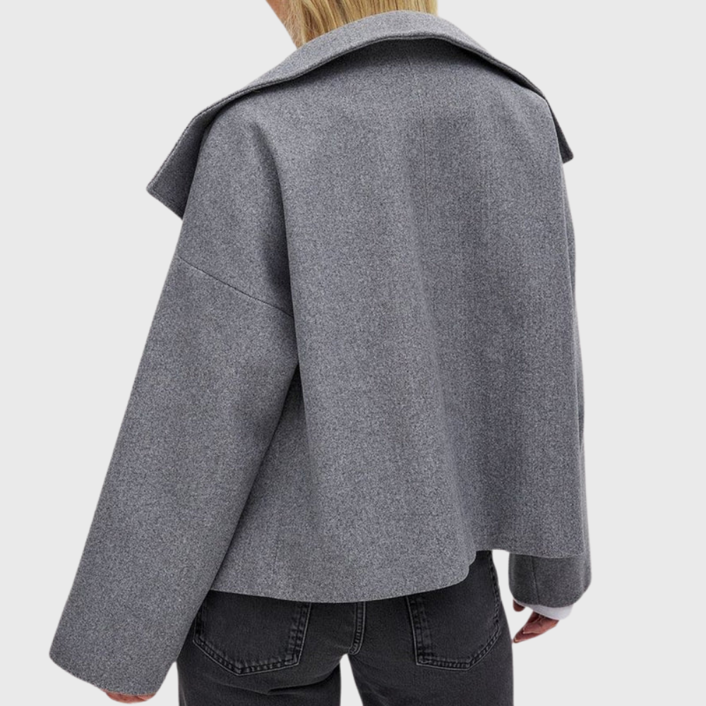 Manteau court femme croise - Chic et structure