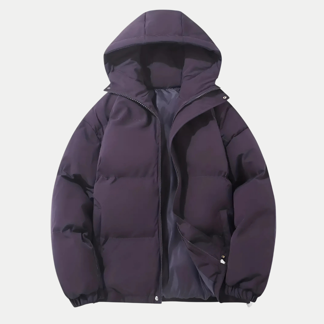 Veste bombardier classique d'hiver pour hommes avec capuche
