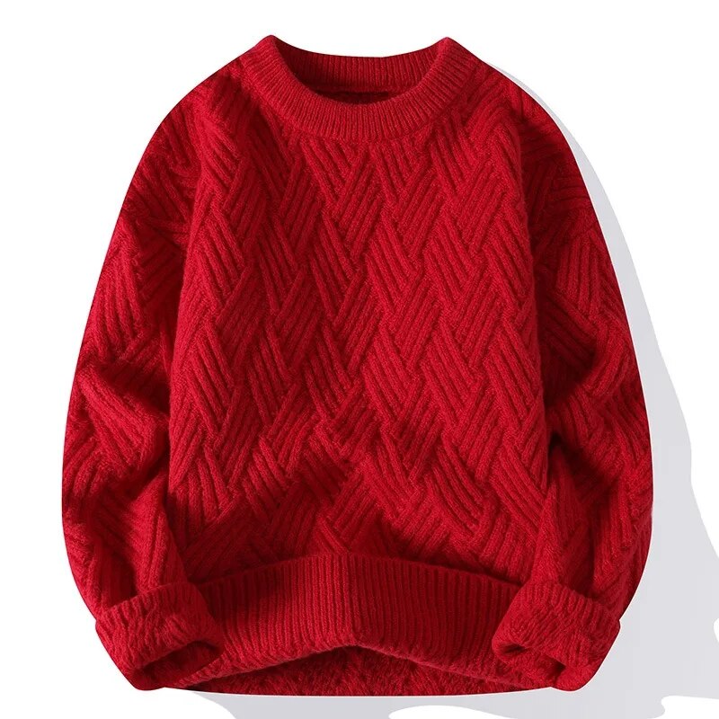 Pull Tricot Vintage Homme – Chandail Rétro Chaud Et Élégant