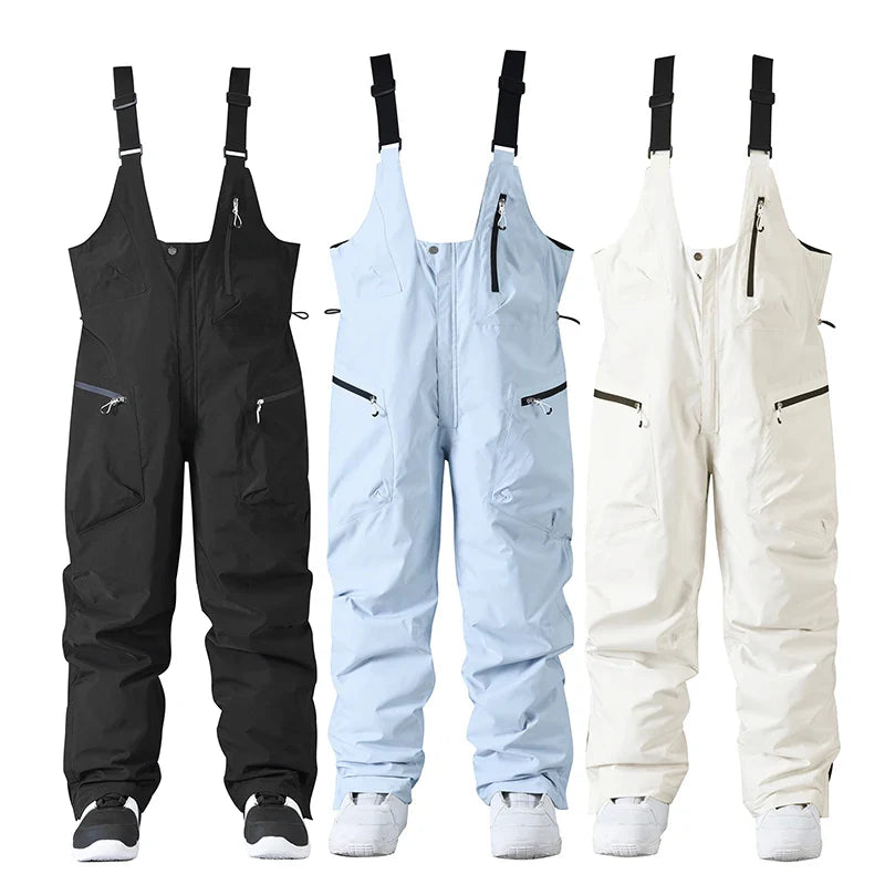 Adjustable Ski Trousers Unisex – Snow Trousers with Braces and Zip Closure