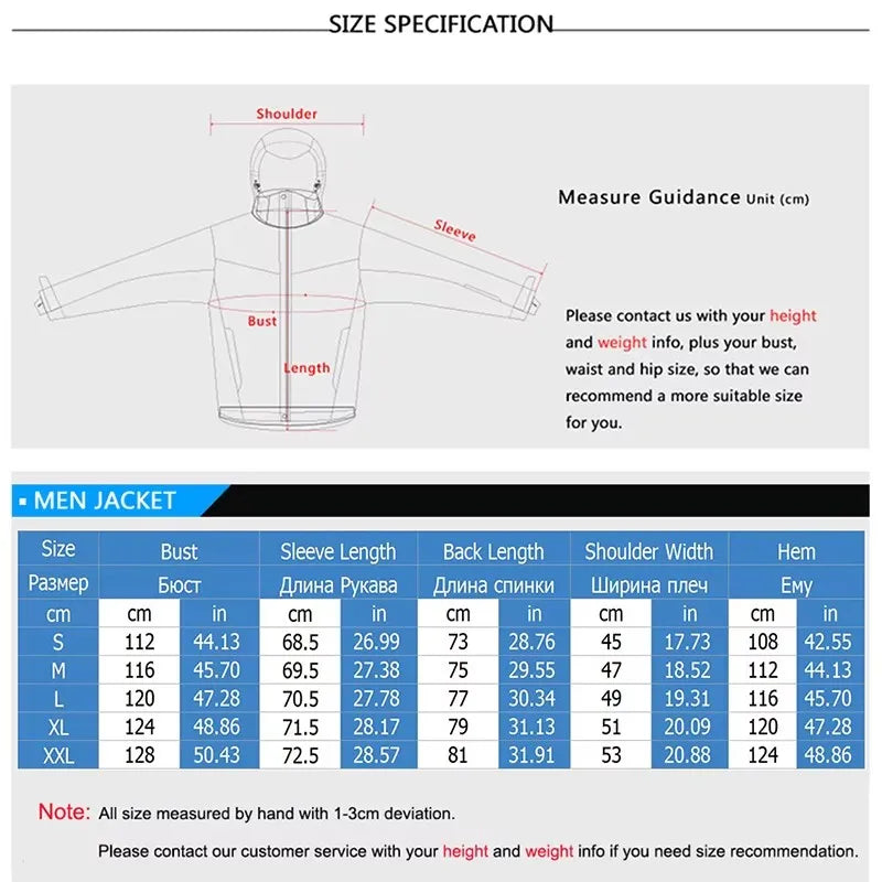High-Performance Winter Ski Jacket for Men – Waterproof and Windproof Snowboard Coat